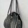 bolso negro con chapitas perfil Cartera "Bélgica"