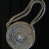 cartera circular chapitas h%ilo dorado con chapas plateadas Bolso "Armadillo"