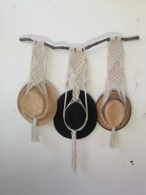 portasombreros x3 Perchero de pared para sombreros "Lagunilla"