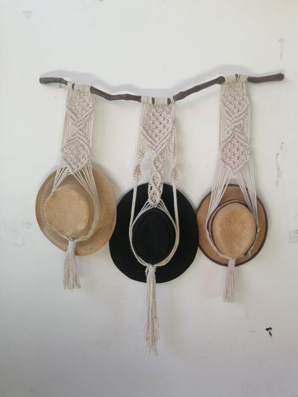 portasombreros x3 Perchero de pared para sombreros "Lagunilla"